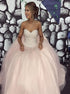 Ball Gown Sweetheart Tulle Beadings Prom Dress LBQ4138